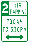 USA Verkehrszeichen: Parken