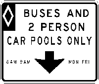USA Verkehrszeichen: Carpool