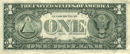 USA Banknoten: Rückseite $1