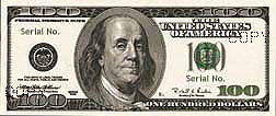 USA Banknoten: Vorderseite $100