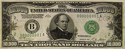 USA Banknoten: Vorderseite $10.000