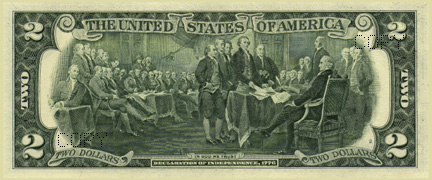 USA Banknoten: Rückseite $2