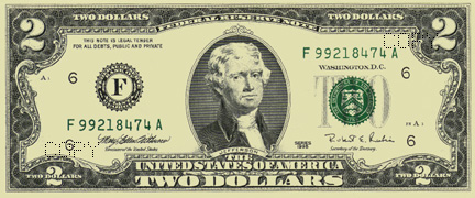 USA Banknoten: Vorderseite $2