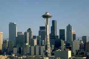 USA / Seattle, WA / Skyline mit Space Needle